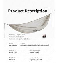 Gambar LIGHT HAMMOCK / AYUNAN GANTUNG CAMPING OUTDOOR NATUREHIKE NH21DC008 - MINI, CLOUD GREY dari Bai Outdoor Kota Administrasi Jakarta Timur 3 Tokopedia
