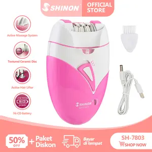 SHINON SH-7803 Pencabut Bulu Ketiak Wanita Mini Epilator Portabel Rambut Alat Cukur Listrik Tanpa Rasa Sakit Pencukur Rambut Perawatan Kaki Pencabut Removal