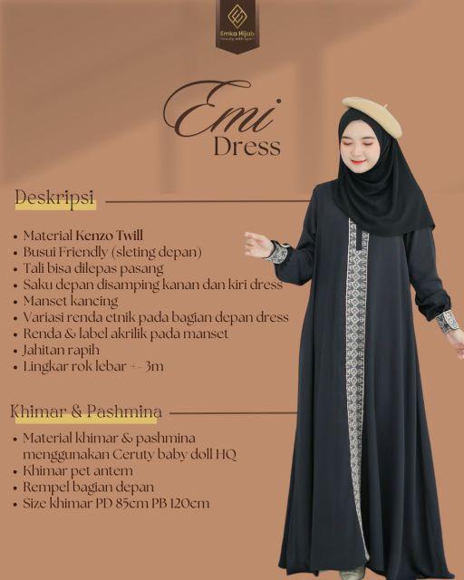 emi dress | gamis simpel by emka hijab Muslim