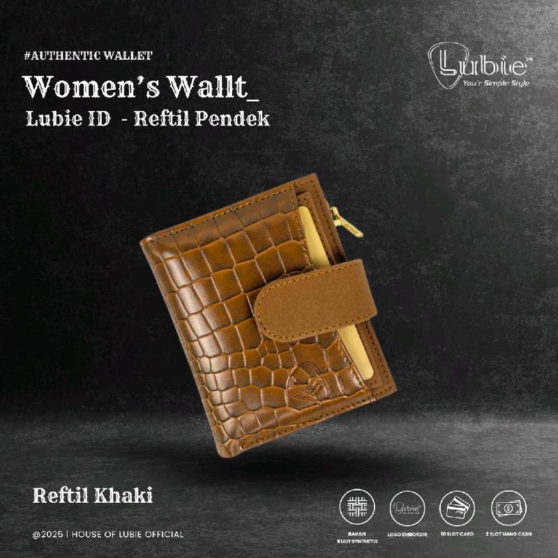LUBIE Dompet mini wanita | Dompet lipat koin | PU Leather Reftil Pendek Kulit 2