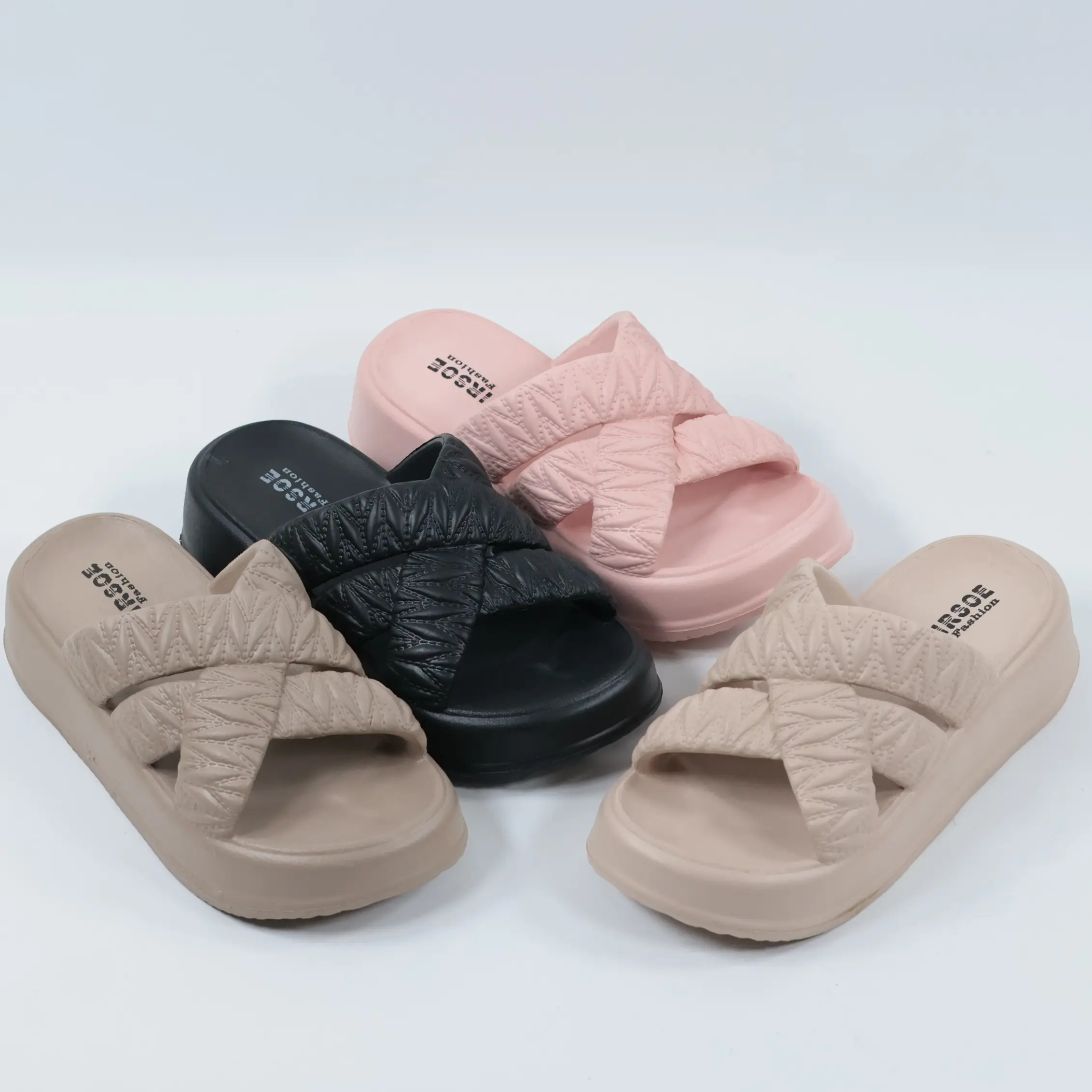 Sandal Wanita Selop 516M-1 Kepang Bahan Karet EVA Premium Wedges Sandal Jelly Strap Anti Slip Sendal