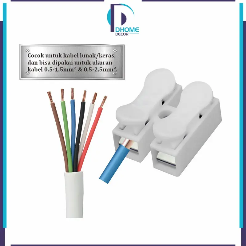 [COD] DH C1077 Quick Connect Terminal Block Cable 2pin 3pin Sambungan Kabel 5