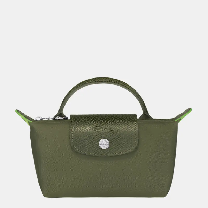 Longchamp LE PLIAGE GREEN POUCH WITH HANDLE