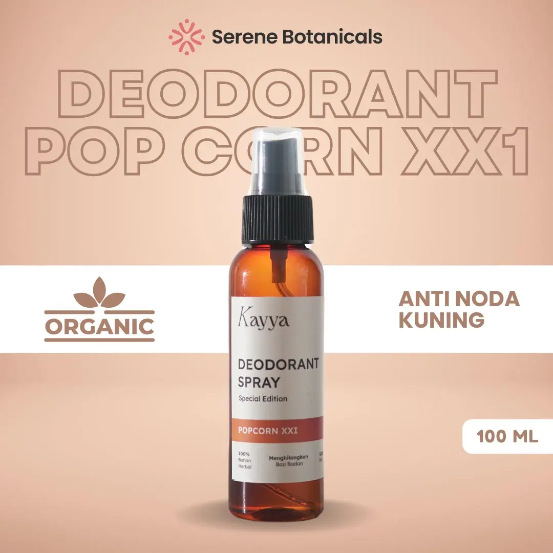 Deodorant Tawas Spray Pop Corn 100ml Bebas Bau Ketiak dan Memutihkan