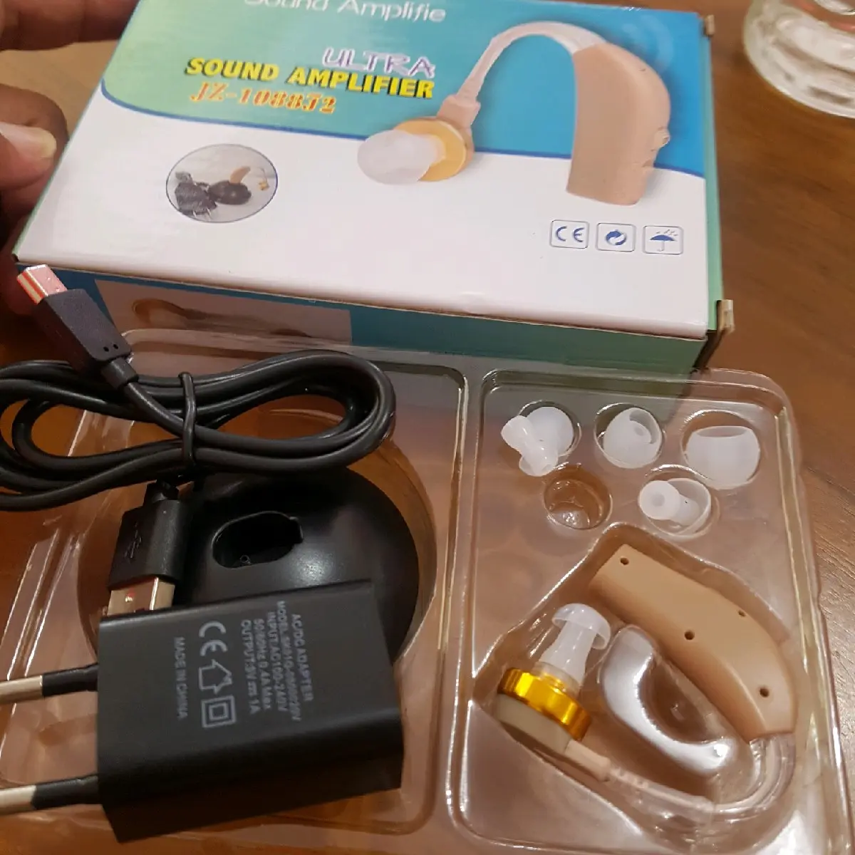 [COD] Alat Bantu Dengar Pendengaran Ultra Sound Amplifier Rechargeable Cas Tanpa Batrai Pengeras Volume Suara Telinga Kuping Earphone