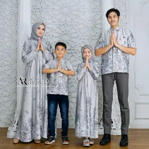 Terlaris Gamis Malaka Couple Sarimbit Keluarga Motif  Lebaran 2025 Busui Premium Pasangan Muslim