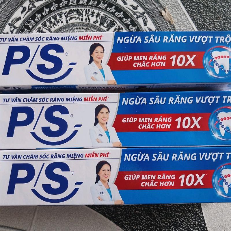  Combo 3 hộp kem đánh răng PS ngừa sâu răng vượt trội hộp 180g 