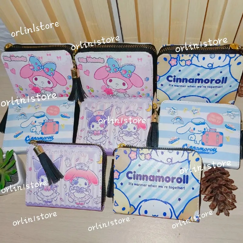 dompet sanrio kuromi melodi cinamoroll dompet oval Karakter Uang kartu 0