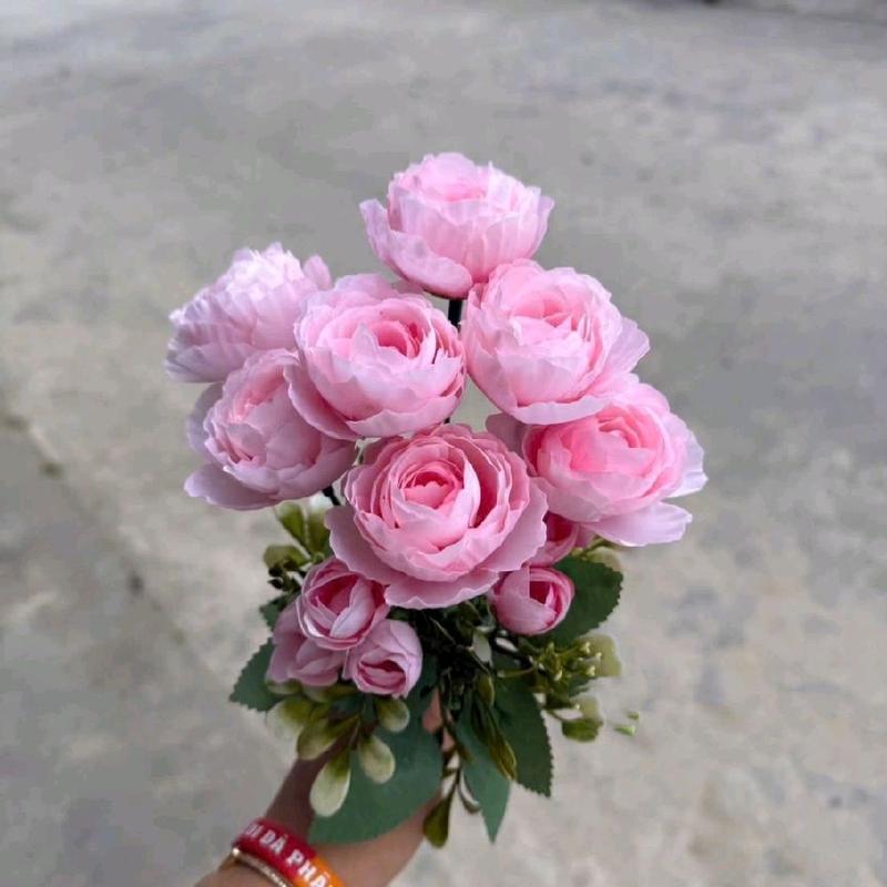 Trà cụm 7 bông hoa lụa cao cấp đẹp