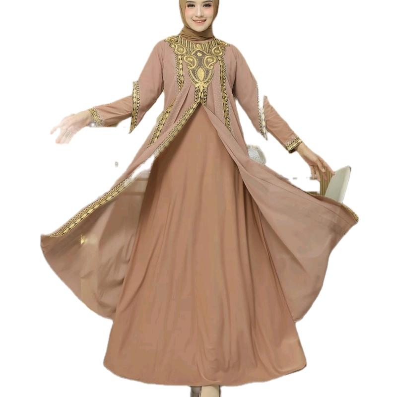 (S8) Jubah Arab Sulam Layer Design Turkey - TikTok Shop Malaysia