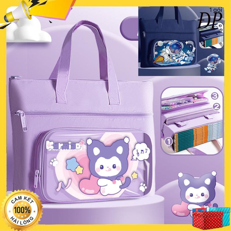 Hàng đẹp Túi xách học thêm cho bé trai bé gái mẫu hot - Túi đi học thêm rộng rãi thoải mái để sách vở khổ A4 túi xách tay đa năng cho học sinh cấp 1 tiểu học dễ thương- cặp học thêm bé gái