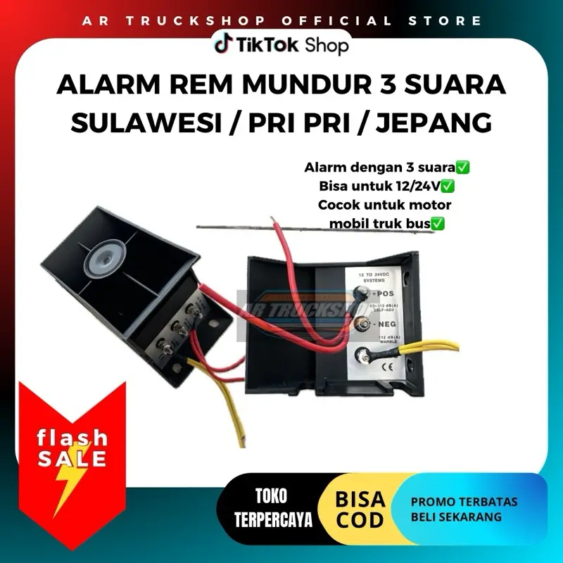 Alarm Atret Mundur Truk Bis Mobil Pickup Arabican Sulawesi Pri Pri 3 Suara 12/24V modul suara pri pri sistem alarm