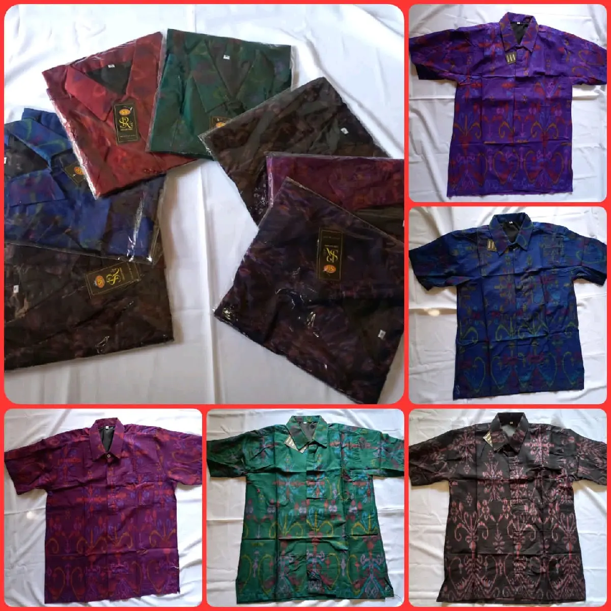 kemeja  Hem pria motif ndek bali Katun Cowok Baju