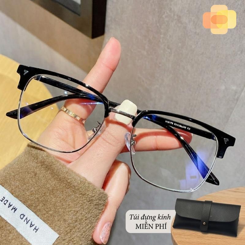 Khung Kính Thuốc Gọng Retro Cổ Điển Unisex Thời Trang, Chống Bức Xạ & Chống Ánh Sáng Xanh