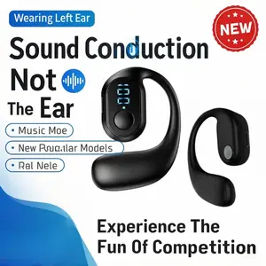 Headset OWS KY2pro Bluetooth , Earphone Nirkabel Tanpa Masuk Telinga, Earbuds LED Display, Headphone Suara Jernih untuk Olahraga