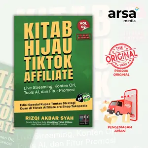 Sukses Live Streaming Tiktok Affiliate dengan Buku Kitab Hijau Tiktok Affiliate! Buku Best Seller dengan 30+ Video Tutorial, Study Kasus 700+ Orderan, & Strategi Gajian Tiap Hari