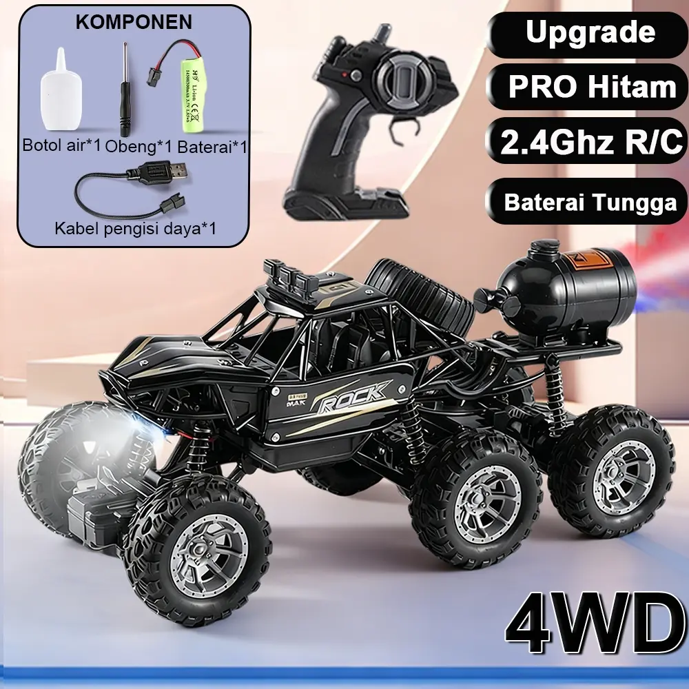 New Hitam  6 Roda-2.4GHz-spray