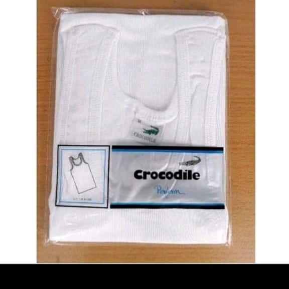 singlet crocodile 801 untuk pria dewasa Katun Putih Salur bisa dicuci dengan mesin regular kolor laki2 xl spandex cotton jalan Kapas Cuci Dingin 2