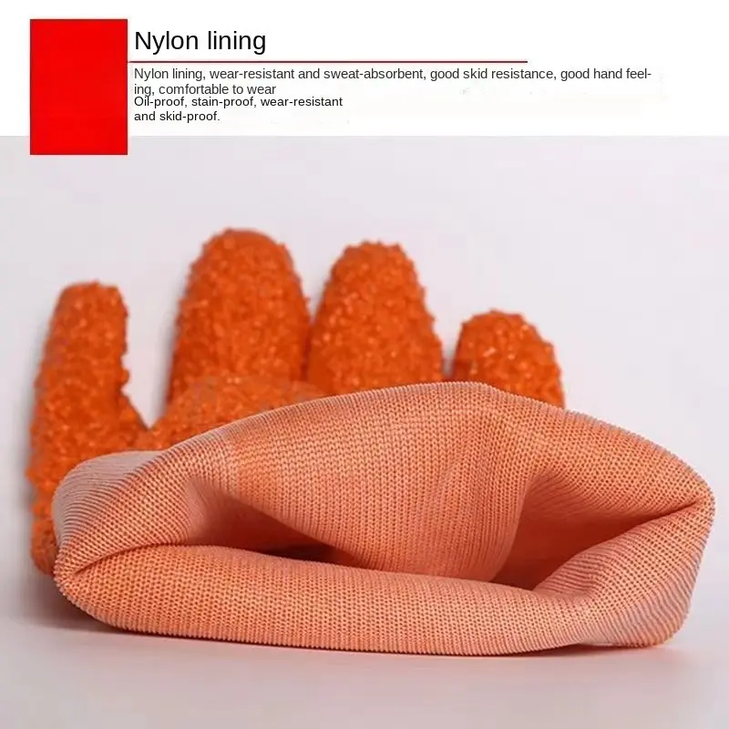 Găng tay chống trượt, chống axit và kiềm, ngâm toàn bộ, làm bằng cao su, thích hợp để giết cá, chống dầu 6