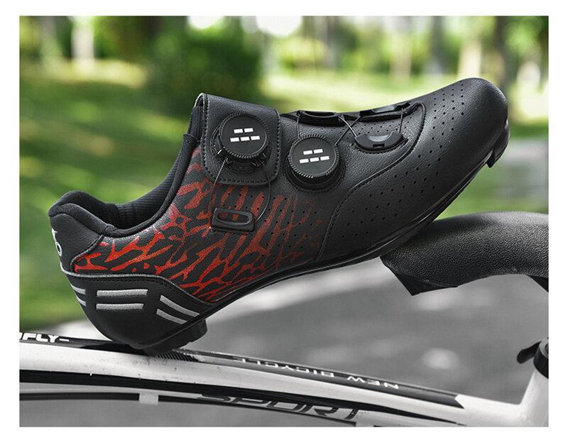 Product Introduction of 36-48 Outdoor Road Bike Non-locking Cycling Shoes New Biking Shoes for Men Double Button Road Mountain Shoes Bicycle Shoes Women Non-slip Sports Shoes 14