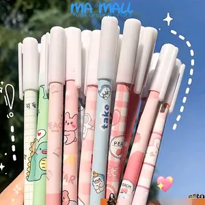 12pcs Grosir Pulpen Bisa Di Hapus Erasble Karakter Motif A106 Pulpen Cartoon bisa di hapus Eraseable Pen Gel