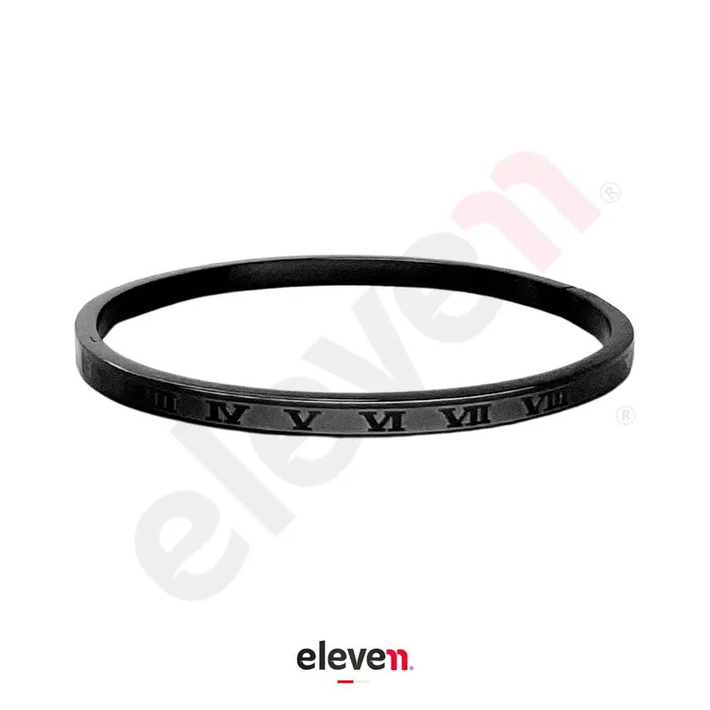 ELEVEN • IRONSIDE Collection IC02 Gelang Bangle Romawi 4mm Fashion Jewelry Pria Wanita Buckle Stainless Steel Bracelets 0