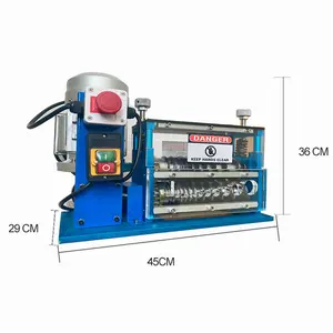 Electric Wire Stripping Machine 1.5-38mm Cable Stripper Copper Peeler For Copper Aluminium Wire Recovery 370W 750W