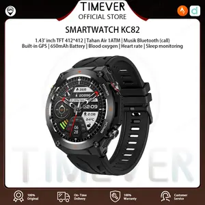 TIMEVER KC82 |  Built-in GPS | 650 mah jam tangan pintar | tahan air 1ATM | jam tangan militer | ketinggian/tekanan udara dan kompas GPS SE Smart  Smartwatch