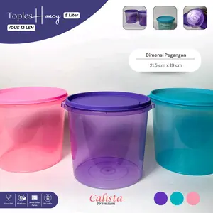 3 buah toples sealware calista premium ukuran 5 liter