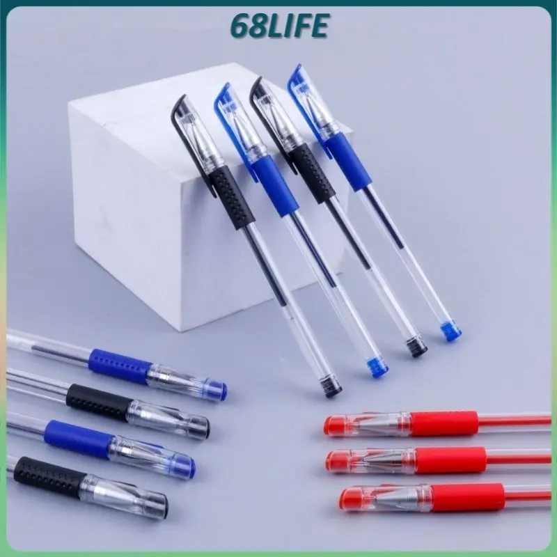 [M'sia Stock] Ballpoint Black Blue Red Water-based Gel Ink Pen Mata Tajam Student Office Stationary Refill Organizer Secondary 0.5mm Ballpoint Hitam Biru Merah Gel Dakwat Pen Tajam Pejabat Pelajar Isi Semula Stationery