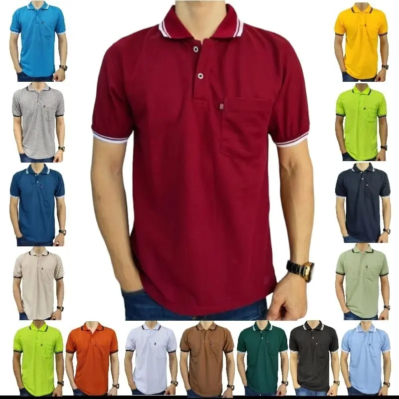 Kaos kerah polo shirt SAKU lengan pendek uk l xl xxl Baju Pria