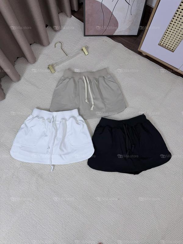 Chân Váy Dáng A Cạp Bo Chun Có Quần Bảo Hộ Đồng Chất Kaki Ảnh Thật Mia.Store Chụp