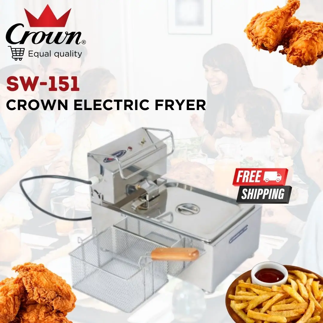 Crown SW-151 Electric Fryer with a capacity of up to 5 liters.