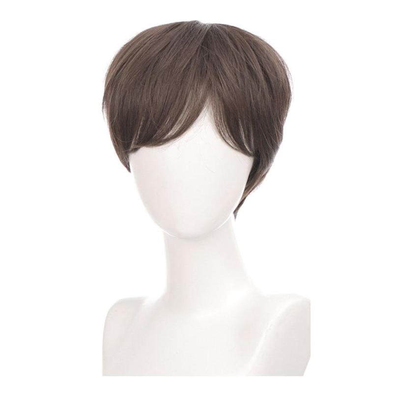 Product Introduction of Man's Wig Short Straight Black Synthetic Wigs With Bangs For Men Women Boy Fake Hair H4Z9 34