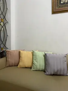 Bantal Sofa Tencel isi silicon 40x40 - Sarung Sudah di Lengkapi Resleting Jepang