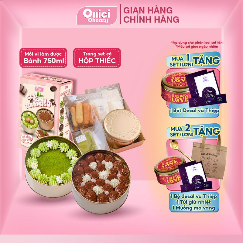 Set làm bánh Tiramisu HỘP THIẾC Bếp Của Mẹ ONICI thành phẩm 750ml/hộp - Kèm…