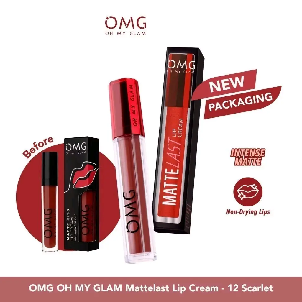 OMG Oh My Glam mattelash lipcream matte 3.5grm