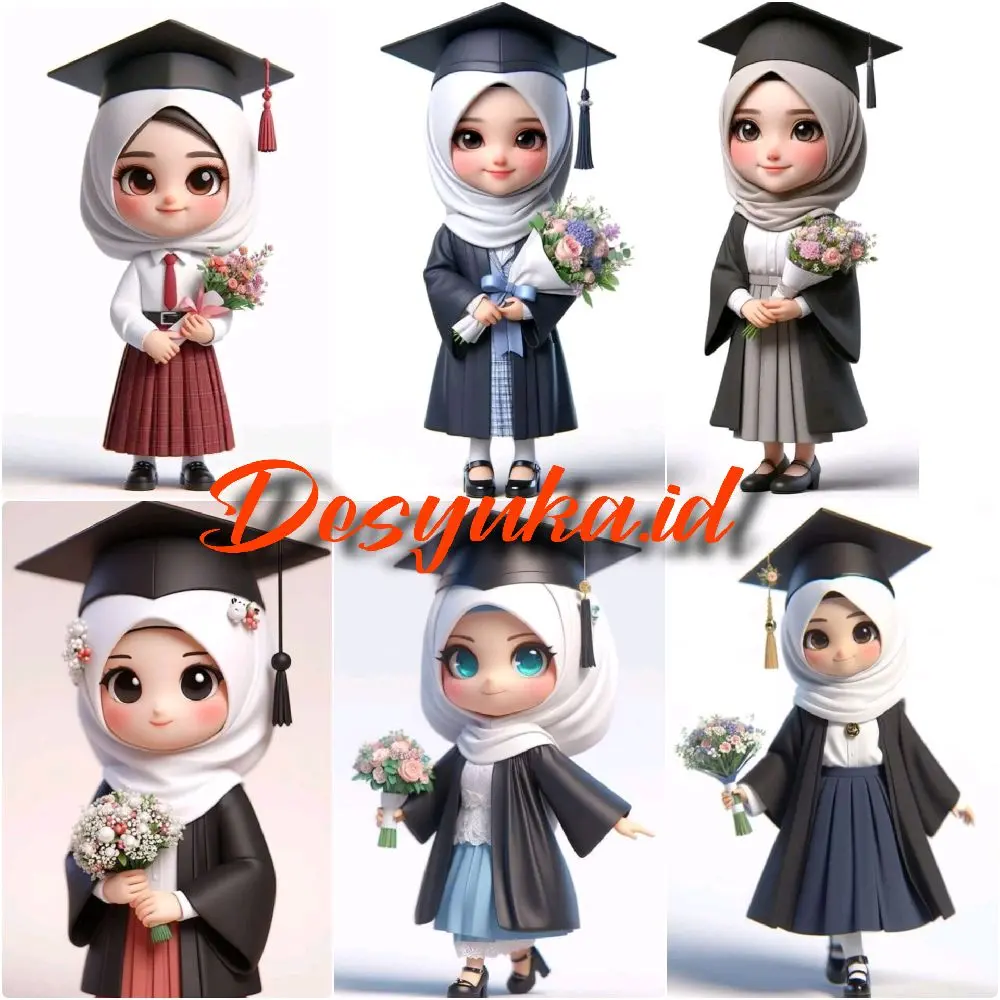 Ready stock Tropper Wisuda karakter lucu buket kelulusan
