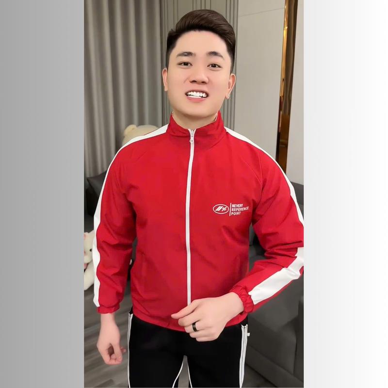 Độc Quyền Đạt Tích Cực Áo Khoác Gió 2 Trong 1 Mặc Được 2 Mặt Unisex Nam Nữ Chất Gió Tráng Dày Dặn