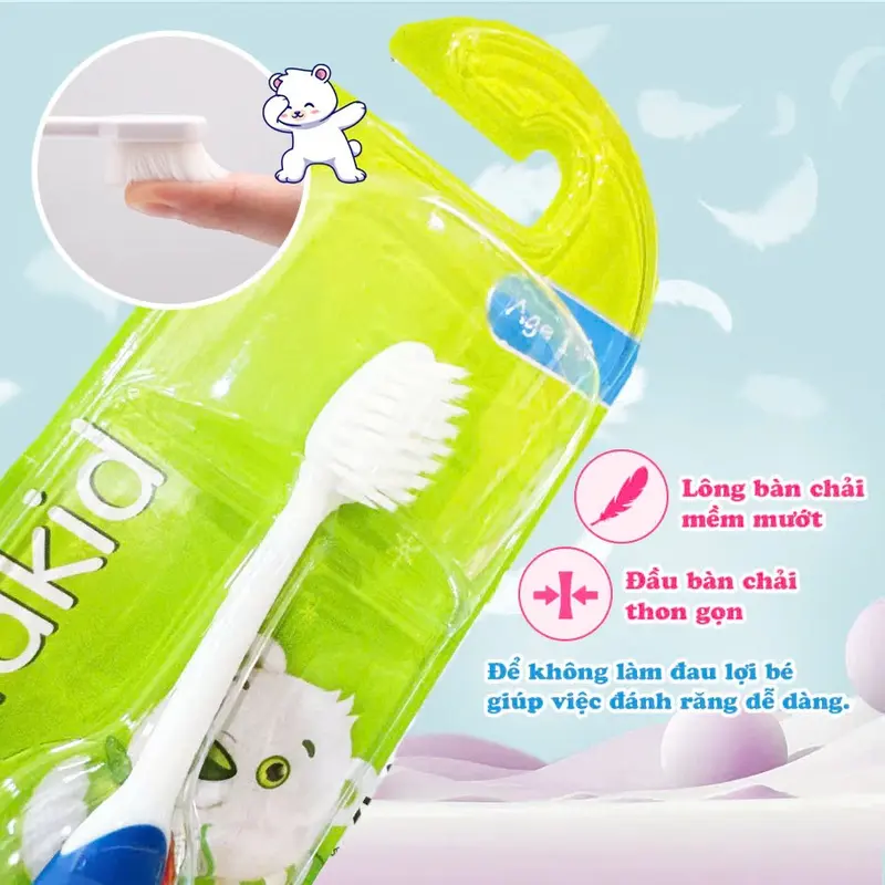 Midkid - Bàn Chải Đánh Răng Cho Bé Vệ Sinh Răng Miệng Phù Hợp Cho Bé Từ 1 Tuổi 5