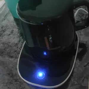 Mug Cangkir Elektrik Set Keramik Pemanas 55 Derajat Penghangat Kopi Gelas Mewah Keramik Listrik dan Sendok Merah Pink suvenir Hadiah Putih Stainless