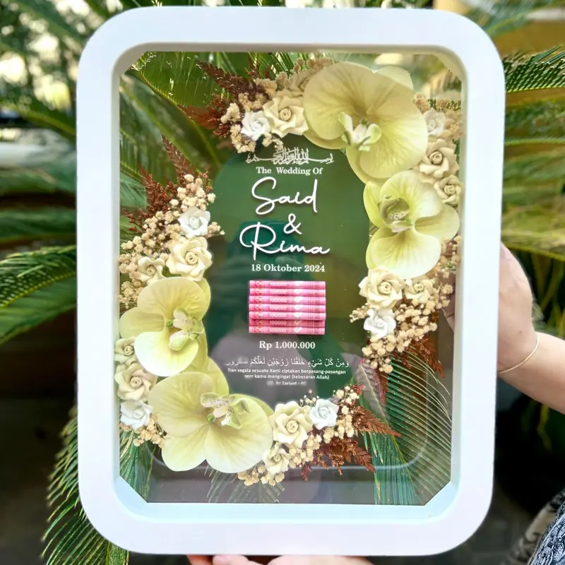 Mahar pernikahan frame lengkung  30x40 cm 6