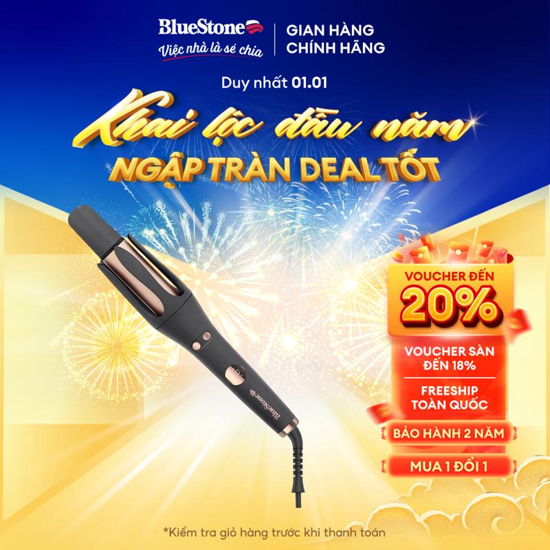HOT DEAL Máy Tạo Kiểu Tóc BlueStone HSB-1738 45W Thiết Kế Trục Uốn 32mm Xoăn Lơi Tourmaline Ion Âm 360 Độ SmartTime 3 Chế Độ 170-210 Độ An Toàn Tự Động Tắt 30 Phút