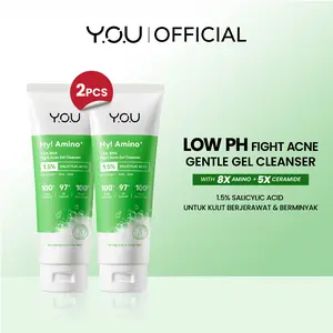 [2 pcs] YOU Facial Wash Low pH Gel Cleanser Facial Wash skincare face wash sabun cuci muka cleansing balm exfoliating Paket 2in1 Skincare Sabun Muka Hy! Amino+ Spotcare Pro Radiance Glow Radiance Up! Acid Cleanser