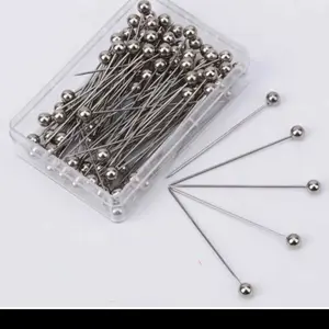 IWD JARUM PENTUL STAINLESS ANTI KARAT HIJAB PIN PENTOL DRESSMAKER Kotak Panjang