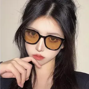 GF Kacamata Hitam Korea Vintage Retro Fashion Import Wanita Pria Optik Sunglass K56 15911