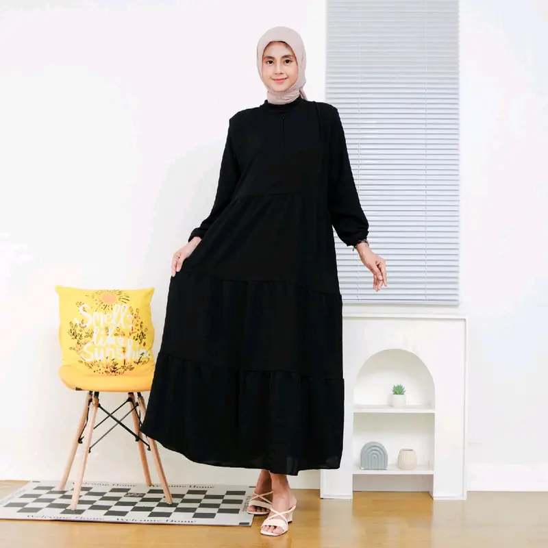 GAMIS SUSUN CRINGKEL DRESS POLOS BUSUI 3