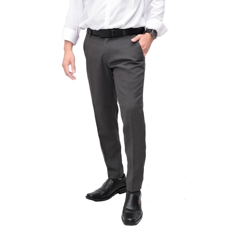 Celana panjang pria formal jumbo celana kerja premium uk39–44Casual Dewasa Panjang Kantor Slimfit dengan bahan wool premium Lembut Nyaman Stretch 4