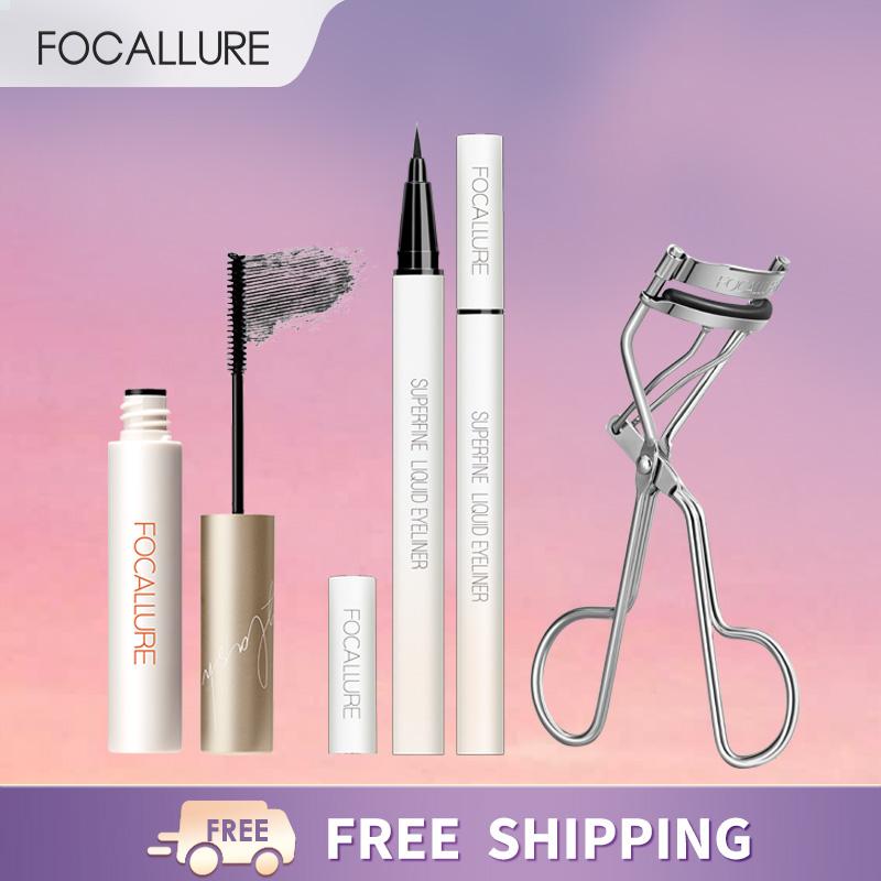 FOCALLURE Combo kẻ mắt không thấm nước + Mascara lâu trôi