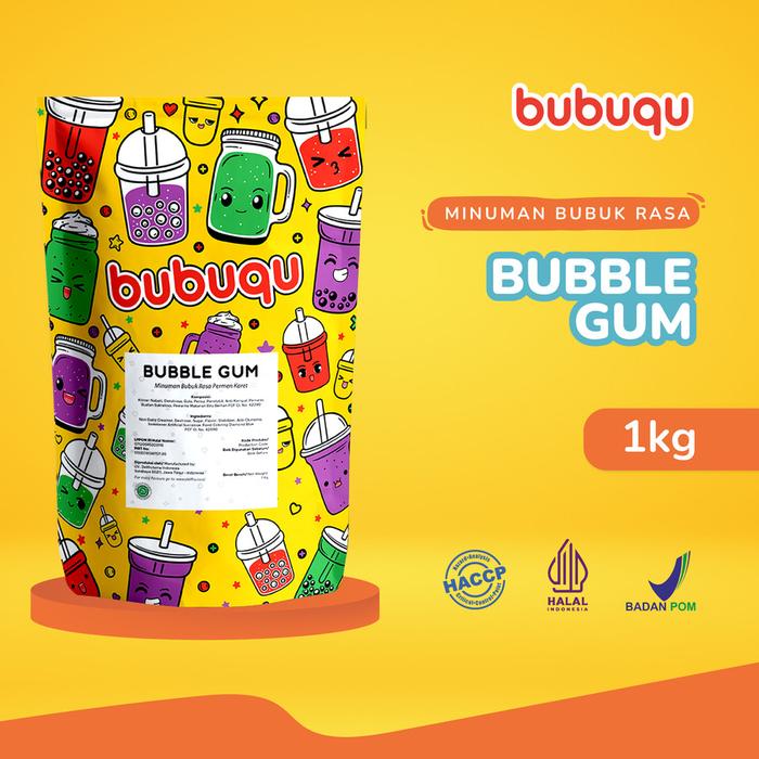 Gambar Bubble Gum Powder Drink Bubuqu 1 Kg - Minuman Bubuk Permen Karet dari Bubuqu Powder Kota Administrasi Jakarta Barat Tokopedia